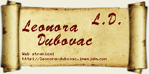 Leonora Dubovac vizit kartica